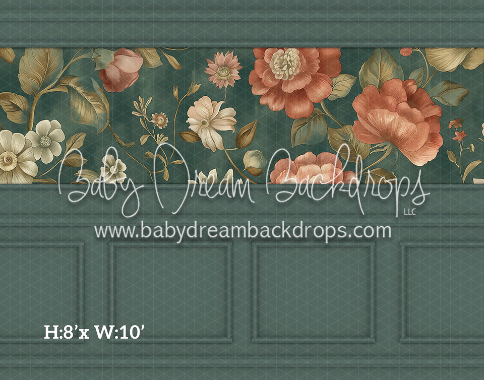 Fine Art Wallpaper Georgian Florals (Room 2 Mint) (HL)