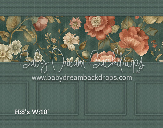 Fine Art Wallpaper Georgian Florals (Room 2 Mint) (HL)