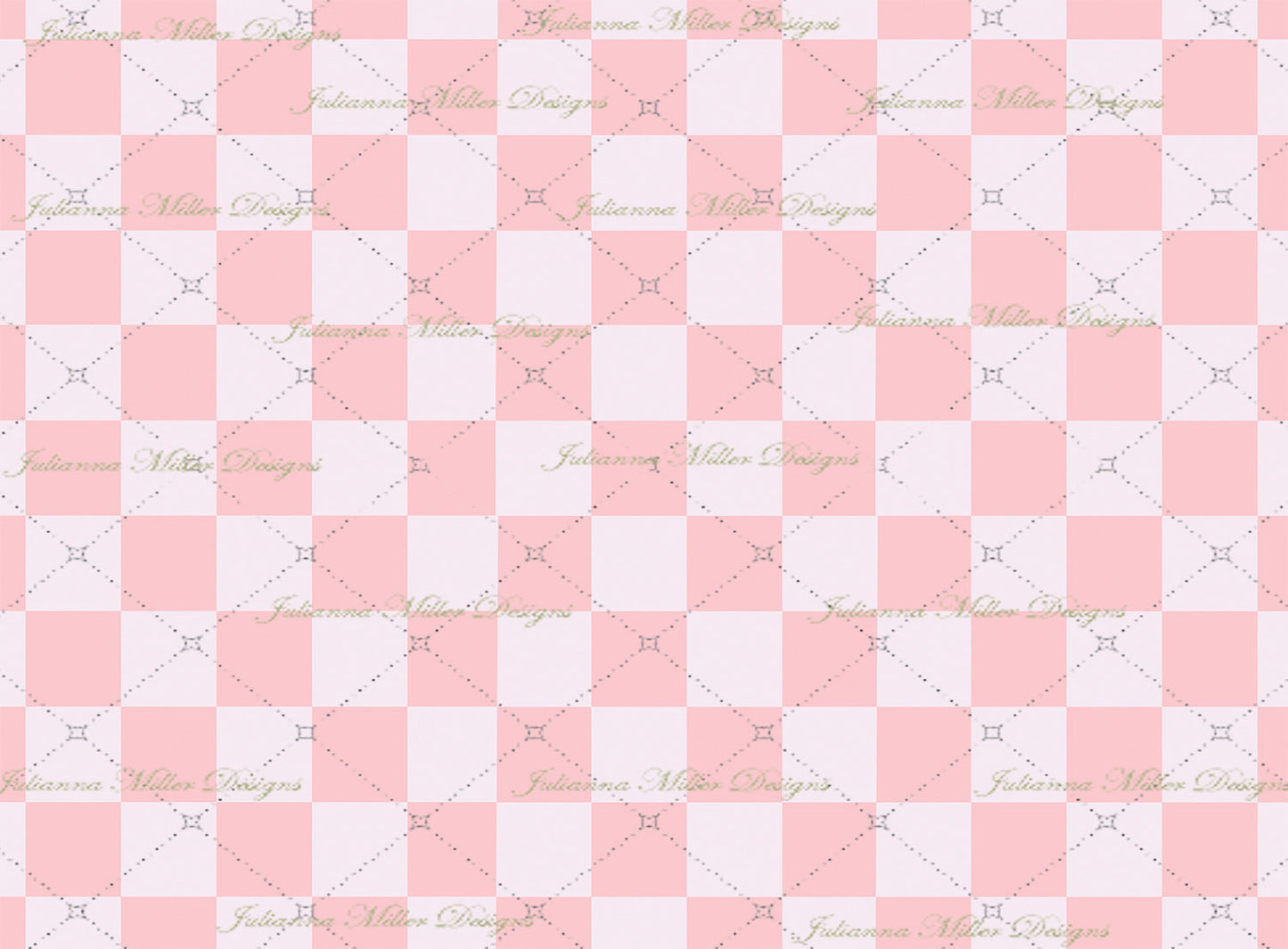 Pink Checker Board Fabric Drop