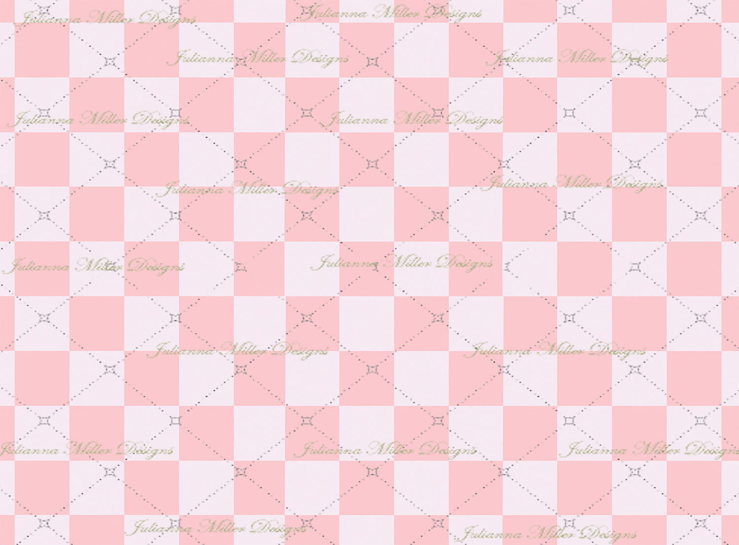 Pink Checker Board Fabric Drop