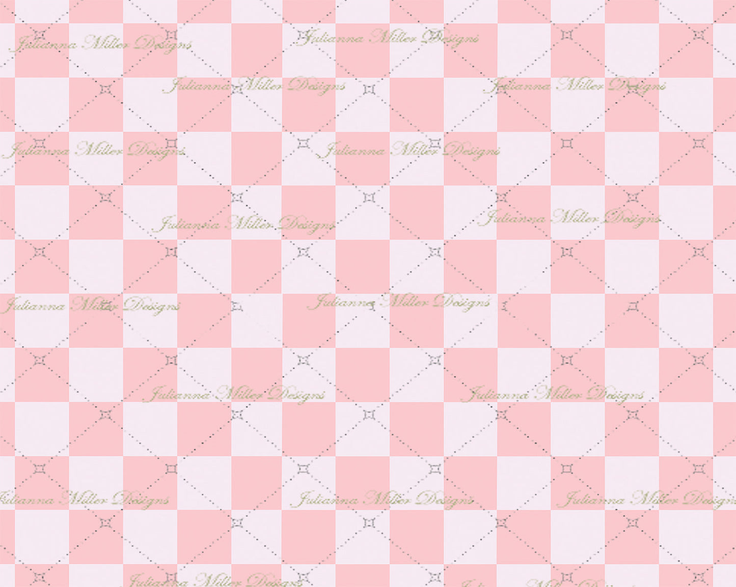 Pink Checker Board Fabric Drop