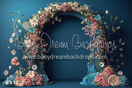 Studio Teal Floral Arch  (AZ)