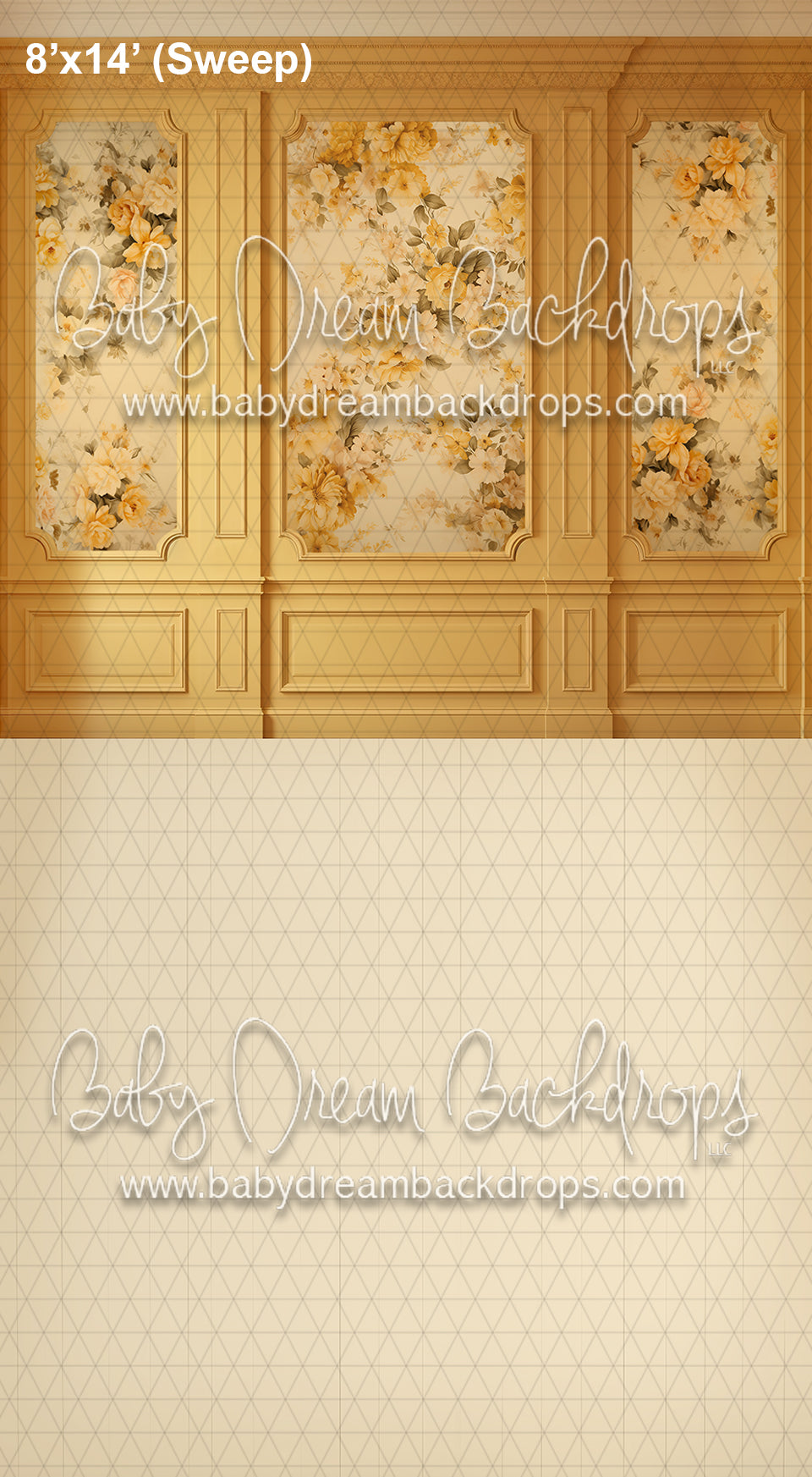 Sweeps Yellow Floral Wainscoting (AZ)