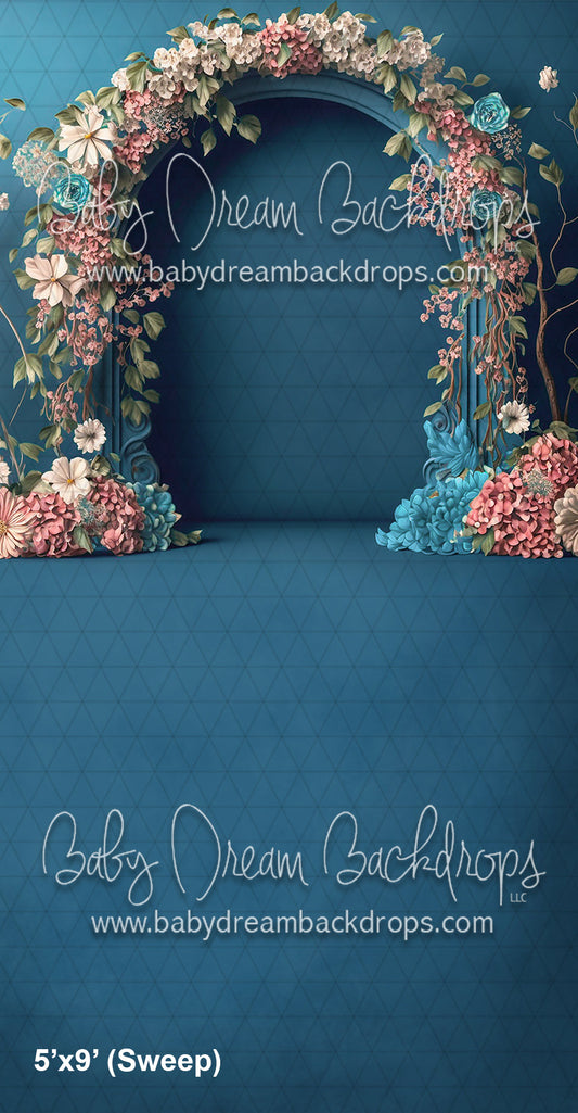 Sweeps Studio Teal Floral Arch (AZ)