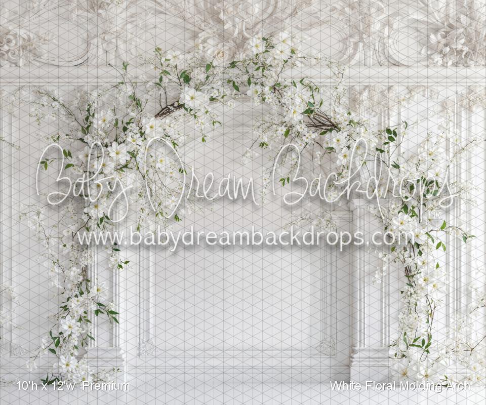 White Floral Molding Arch (WM)