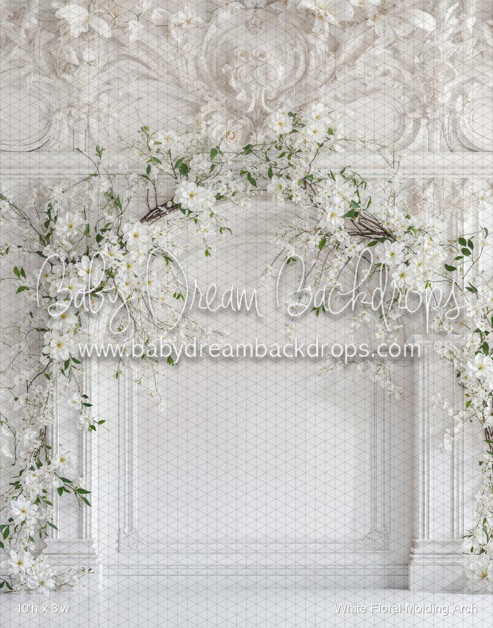 White Floral Molding Arch (WM)