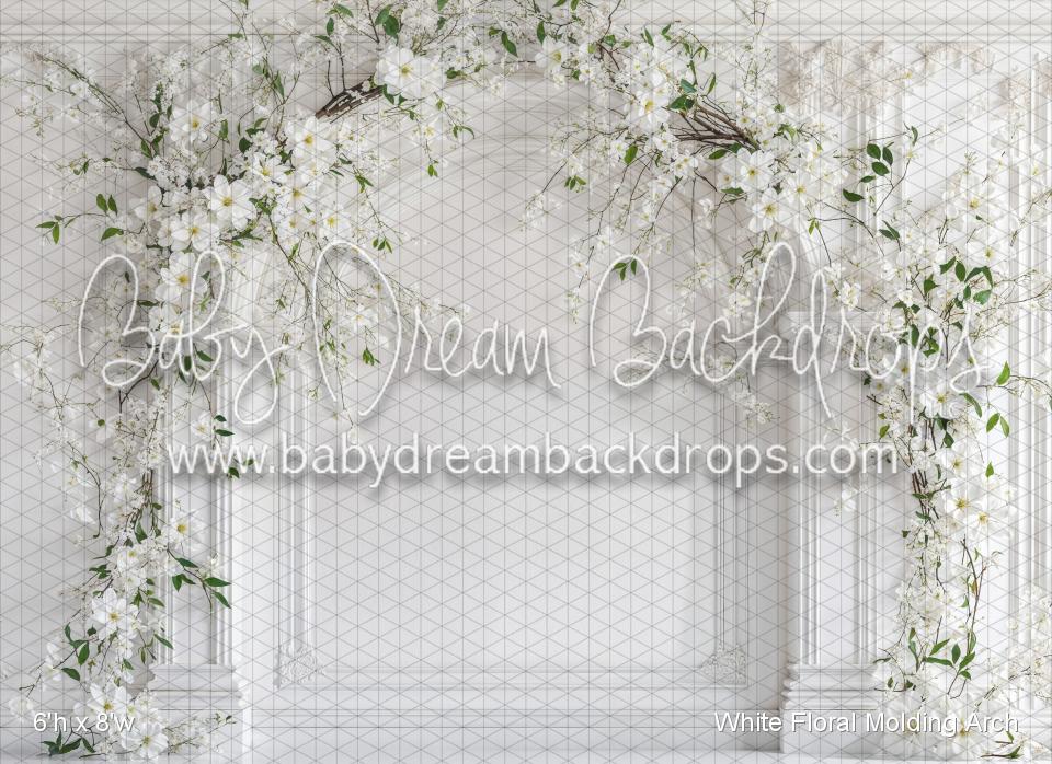 White Floral Molding Arch (WM)