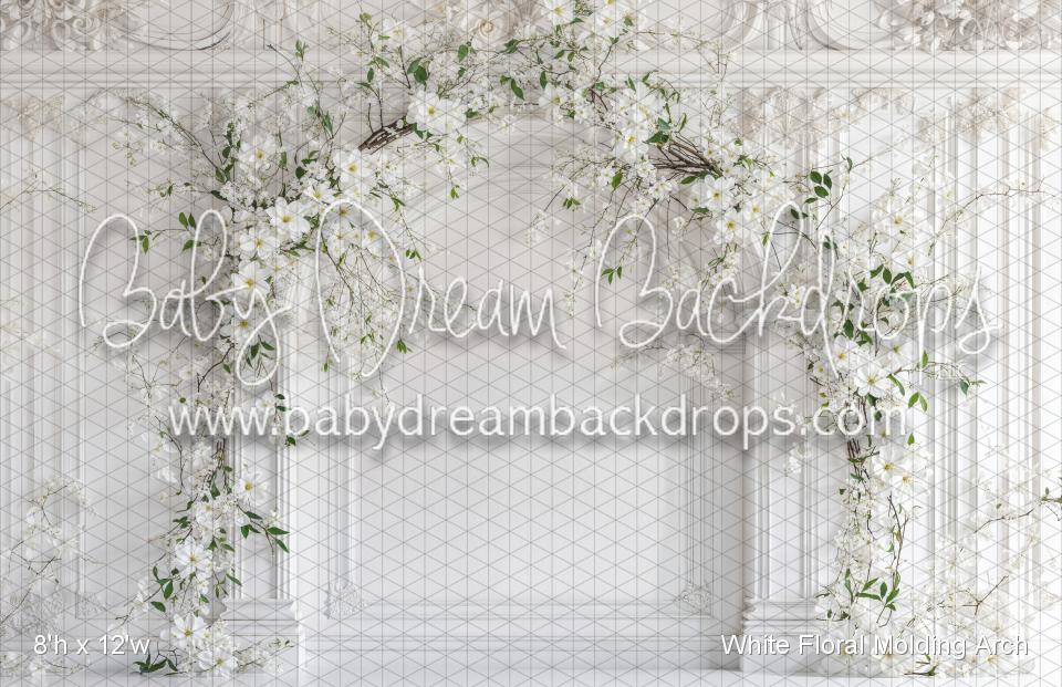 White Floral Molding Arch (WM)