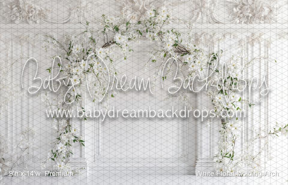 White Floral Molding Arch (WM)