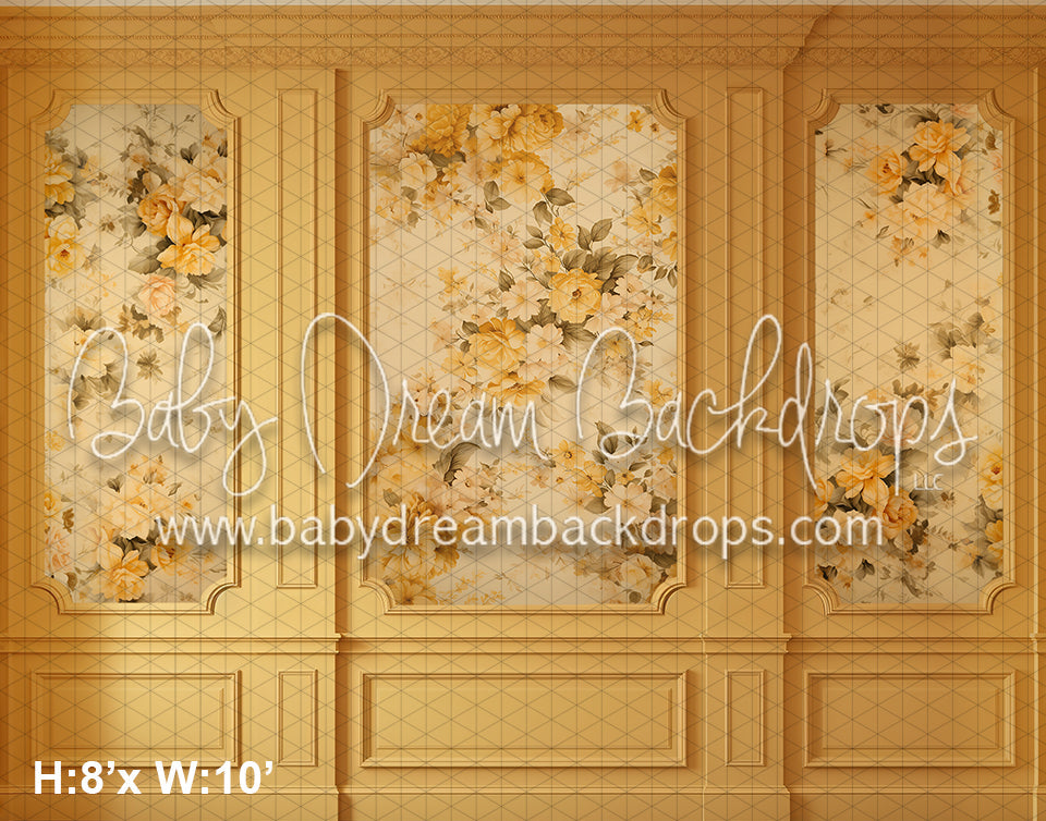 Yellow Floral Wainscoting (AZ)