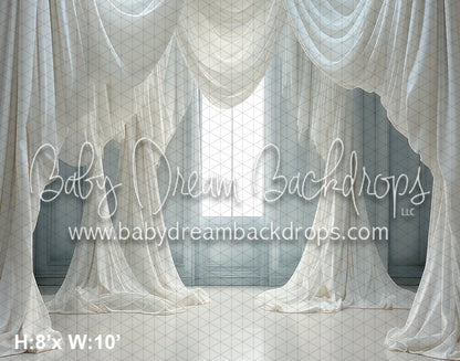 Light Blue Wall with Drapes II (BD)