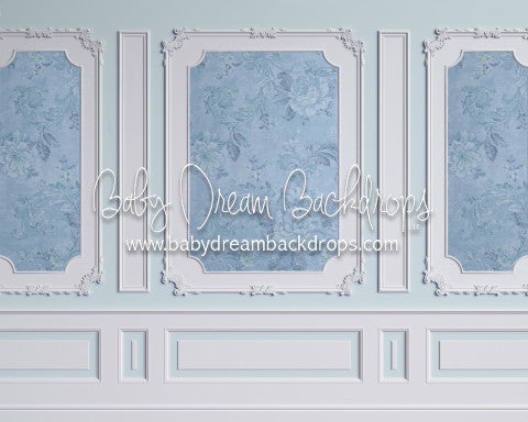 Vintage Elegance Wall Blue